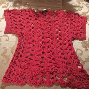 Pink knitted blouse